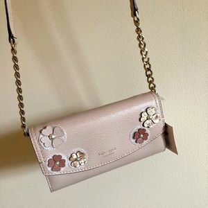 Kate spade pale pink crossbody floral purse